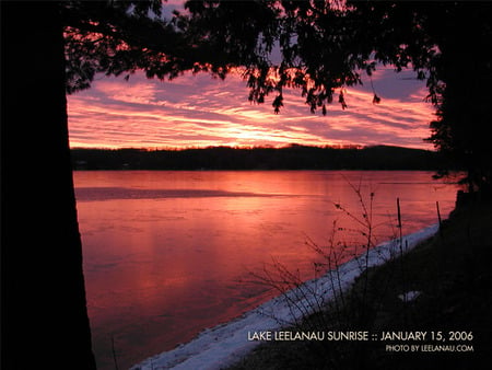 lake leelanau sunrise - beautiful sunrise