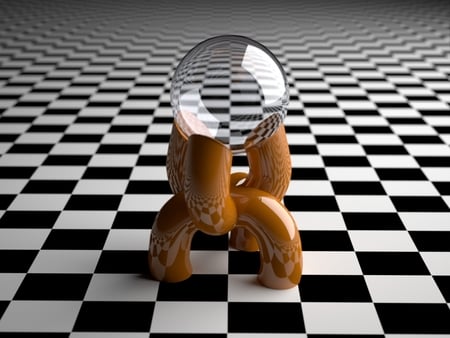 Crystal Ball - checkers, orb, ball, crystal, checkered