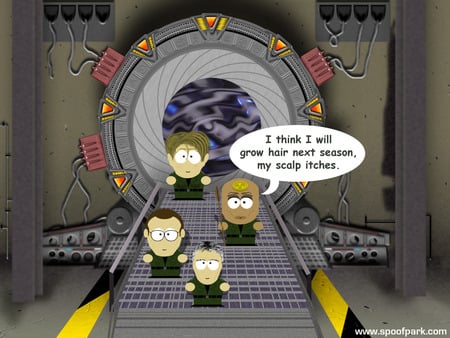 The Gate Room - stargate sg-1, take off, south park, funny, humor, stargate