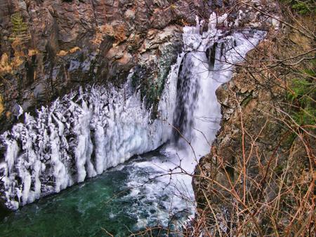 Frozen Waterfalls - ice, waterfalls, frozen