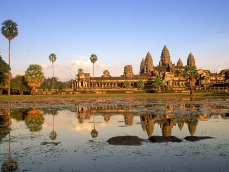 angor wat at sunset - sunset