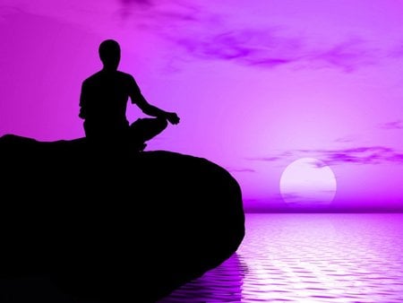 mediation of young boy - meditation, boy, sunrise, yoga, young