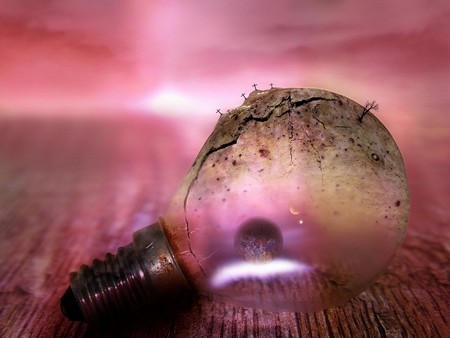 bulb - abstract, bulb, fantasy, lamp, 3d, light