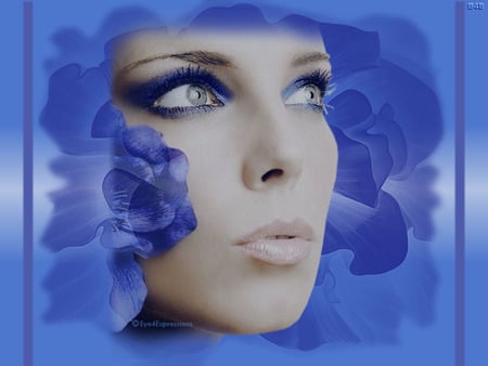 WP blue flowers beautiful faceeye - wp-blue-flowers-beautiful-faceeye