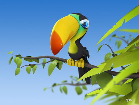 bird - bird, 3d, animals, funny