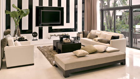 Living Room - living, stofa, modern, room, furniture