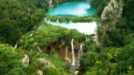 Waterscape(Plitvice National Park) - lake, water, park, waterfalls, waterscape, national, nature, plitvice, blue, green