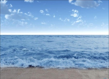 waves - sky, wave, water, awesome, beach, sea, waves, blue