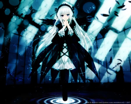 Transcendal Night - long hair, goth, rozen maiden, loli, black, suigintou, doll, dark, anime, cute, manga