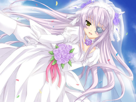 Dream of Barasuishou - rozen maiden, bride, barasuishou, anime, beautiful, wedding, dress, girl, long hair, doll, manga, white