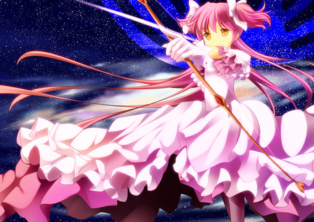 Kaname Madoka - anime girl, beautiful, hot, beauty, pink, mahou shoujo madoka magica, cute, bow, pink hair, sexy