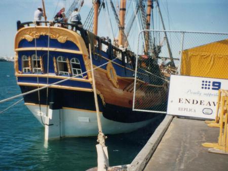 Endeavour replica in Fremantle - fremantle, tall ships, endeavour, sailing ships