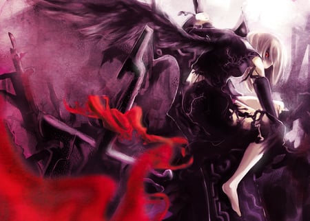 Rumia - rumia, touhou, girl, game, red, video game, anime, darkness