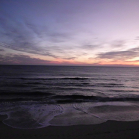 Purple Tinted Beach Scene