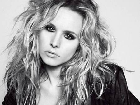 Kristen Bell - black white, kristen bell, beautiful, actress, blonde, kristen, bell