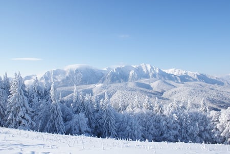 White mountains - white, mountains, winter, snow