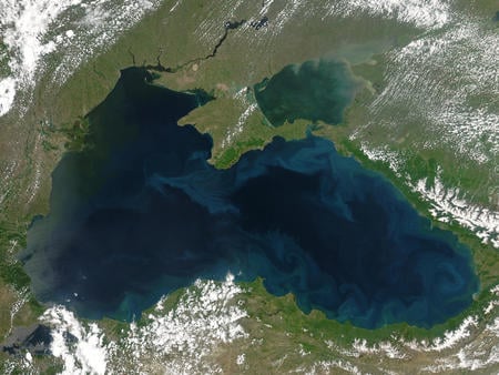 The Black Sea From Space - orbit, black sea, space, earth