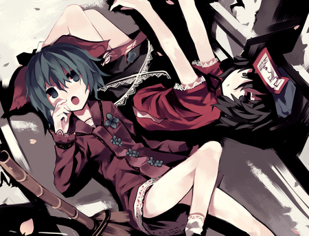 Ten Desires - game, undead, anime, girl, vampire, geung si, kasodani kyouko, touhou, video game, miyako yoshika