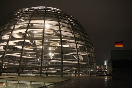 Berlin Reichstag at night - reichstag, germany, architecture, berlin