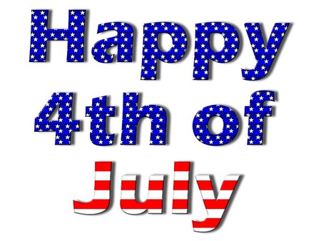 FOURTH OF JULY - july, white, blue, red