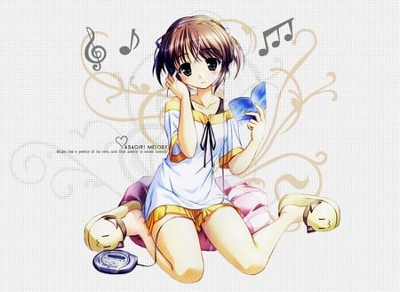 Asagiri Melody - cream, anime, kawaii, girl, linda roser san, music, melody, cute, asagiri, wallpaper