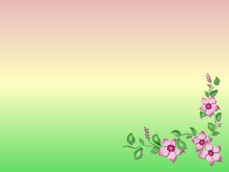 Little flowers - green, pastel, flowers, background