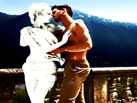 Enchanted - male, top models, female, statue