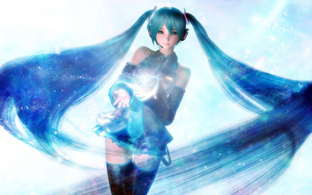 Hatsune Miku - beauty, hatsune miku, sexy, girl, headset, twintail, hatsune, cool, pretty, vocaloid, beautiful, anime, miku, green hair