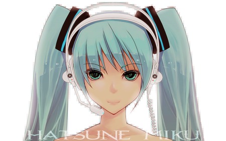 Hatsune Miku - hatsune, miku, pretty, cool, beauty, beautiful, vocaloid, anime, twintail, girl, sexy, green hair, headset, hatsune miku