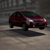 Toyota Prius catching air