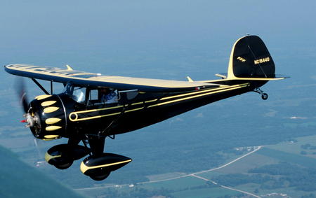 Monocoupe in Flight - plane, aircraft, beautiful, monocoupe, model, classic, 90, antique