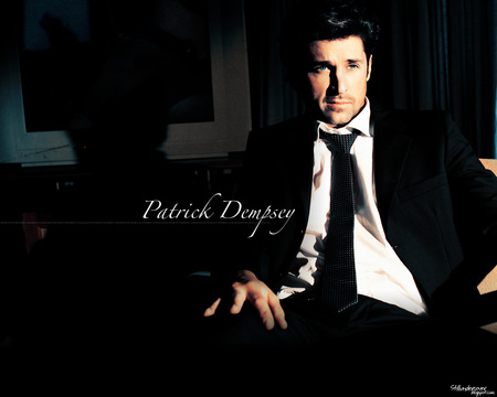 Patrick Dempsey - male, handsome, actor, really cute, black dress, mcdreaming, blue eyes