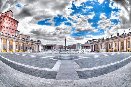 Saint Peters square - roma, hdr, saint peters square, vatican