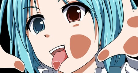 Tatara Kogasa - hatsune miku, funny miku, touhou, bicoloured eyes, lol, halarious, funny, cute