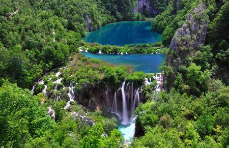 Plitvice Lakes - nature, waterfall, croatia, beautiful