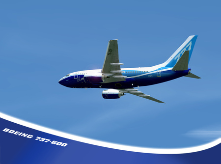 Boeing 737-600 - aircraft, commercial airliner, passenger jet, boeing