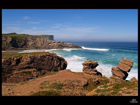 the rockly beach - water, nature, beach, sea, rocks