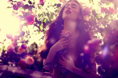 Samantha Kristina - woman, love, female, roses, rose, model, romantic, brunette, photo