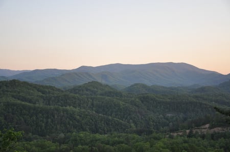 Sunset on the Mountains... - green, mountains, spring, beautiful