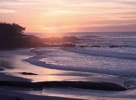 Evening Light - sunset, evening, sea, light