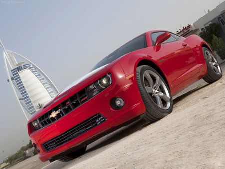 dubai chevrolet camaro ss - chevy, camaro, red, cars, dubai