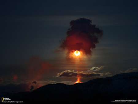 Red Sunset - sunset, nature, red, dark