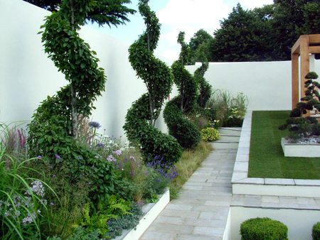 garden - lawn, modern, garden, path