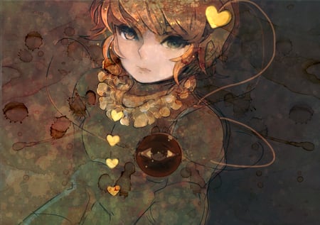 Komeiji Satori - komeiji satori, touhou, girl, heart, video game, anime, eye