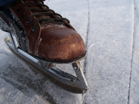 Ice skate - ice, with, old, snow, skate