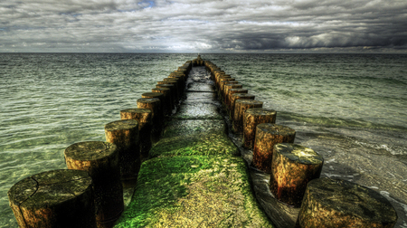 Sea - nature, oceans, bridge, sea