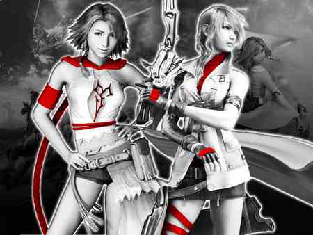 Final Fantasy Yuna & Lightning - game girls, hot, yuna, final fantasy, lightning