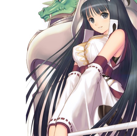 Everything is great from up here, - beauty, shining tears, woman, dark hair, sexy, girl, eyes, long hair, fantasy, face, gorgeous, pretty, beautiful, anime, dragon, babe