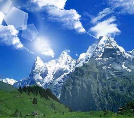 Mountain Scenery - nature, freedom, light, clouds, skies, mountains