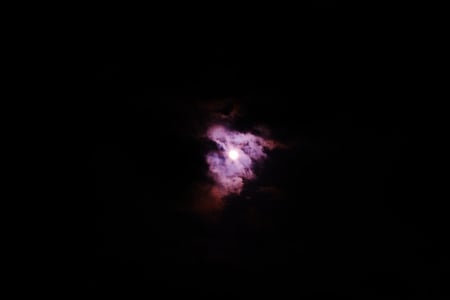 Mysterious purple cloud - purple, dark, clouds, darkness, mysterious, black